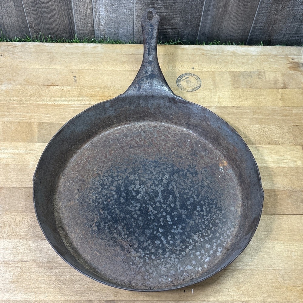 Antique Never Break No. 9 Carbon Steel Frying Pan 9" Vintage Kitchen Cookware